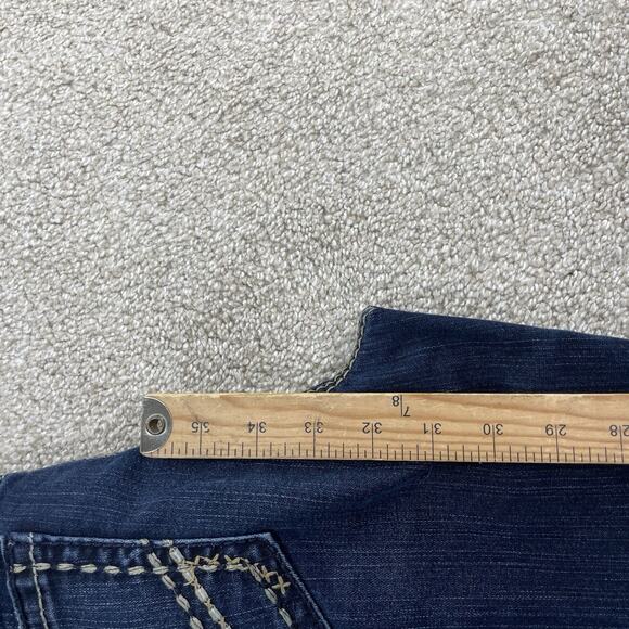 Silver Jeans Women Size 28 Blue Aiko Mid Slim Boot Dark Wash 33" Inseam 64-25 - Picture 9 of 10